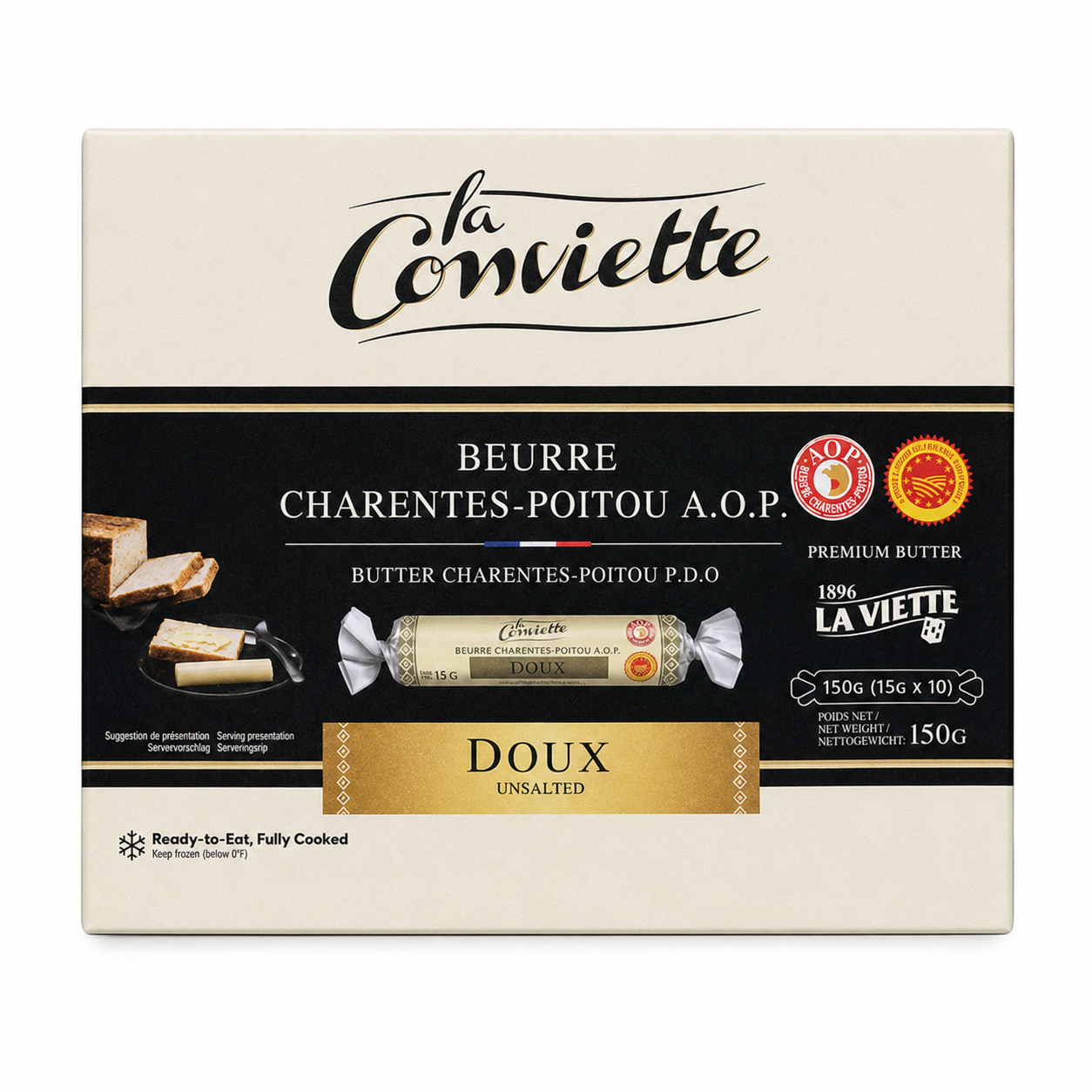 La Conviette Unsalted Butter (DOUX) (15g, 0.53oz x 10P)